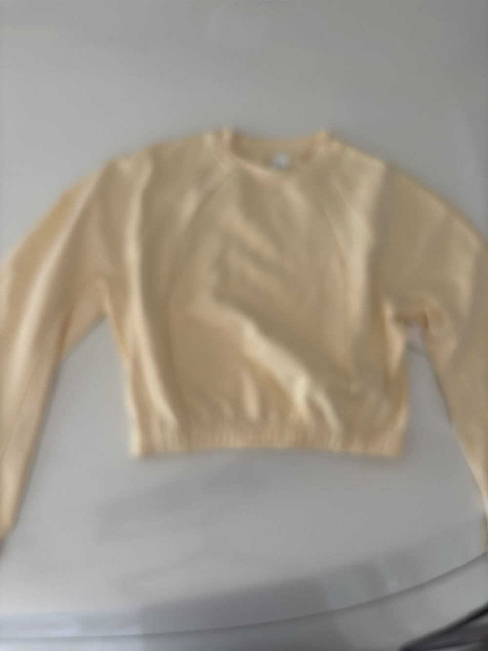 New Lululemon Scuba Cropped Relaxed Crewneck - Pale Yellow